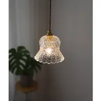 在飛比找蝦皮購物優惠-尼克卡樂斯~ 復古黃銅玻璃單頭吊燈 送愛迪生LED燈泡 餐廳