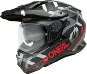 ONeal D-SRS Square S25, adventure helmet , color: Matt Black/Red/Grey , size: M