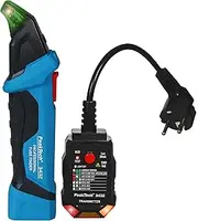 PeakTech 3432 Fuse Finder, Detector for Circuits, Contactless Voltage Tester With Socket Tester for 230 V Schuko - NCV Phase and Line Detector