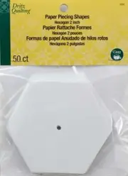 Dritz 3232 Paper Piecing Shapes, Hexagon, 2-Inch (50-Count)
