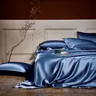 25 MM Bedding Set 4pcs Nature Mulberry Silk Quilt Cover Flat Sheet 2 Pillowcases