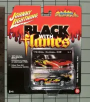 Johnny Lightning 2005 Street Freaks, '70 Olds Cutlass 442, black w/flames