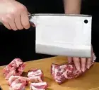 Handmade Butcher Knife Forged Stainless Steel Chef Cleaver Slicing Bone Cutter L