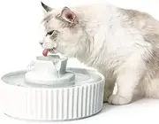 Cepheus 360 Ceramic Pet Fountain, Advanced Porcelain Cat Water Fountain, 70 oz.Drinking Fountains Bowl for Cat and Dogs with Filters and Foam