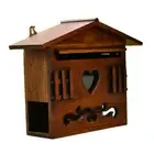 Vintage Style Locking Mailbox Rustic Rainproof Decorative Letter Box Mail