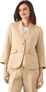 [Kasper] Women's Linen Two Button Blazer