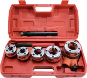 (R Ratchet Pipe Threader Kit Ratcheting Pipe Threading Tool Set (5Dies)