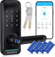 Smart Lock, Kucacci Fingerprint Smart Door Lock, Keyless Entry Door Locks