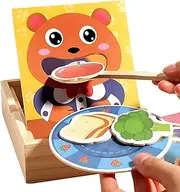 Wooden Feeding Toy | Bear Pretend Play Food Set for Kids,Bear Pretend Food Set Training Leaning Educational Game for Kids, Girls & Baby