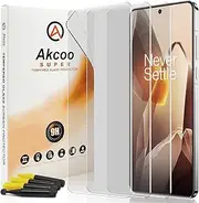 Akcoo Screen Protector for OnePlus 13, Tempered Glass [3 Pack], Edge to Edge Full Coverage, Sensitive Touch, Fingerprint-ID Compatible