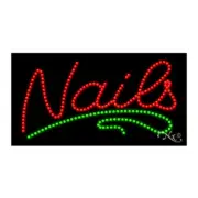 BRAND NEW “NAILS" UNDERLINED 32x17 SOLID/ANIMATED LED SIGN W/CUSTOM OPTION 20345