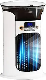 Air Conditioner Portable for Room, Desk Evaporative Humidifier, Smart USB Air Cooler for Bedroom Garage RV Tent with Remote Control And LED Lights
