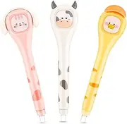 Aswalling 3Pcs Cute Quick Dry Japan White Out Pen Correction Tape Pen with Easy to Use Kawaii Pen Applicator