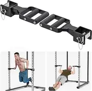 'Kipika Muti-Grip Dip Bars Attachment for 2'' x 2'' and 3'' x 3'' Power Rack, Wide & Narrow Grip Handles Squat Rack Dip Accessories for Home Gym Fitness Strength Training, Comfort Foam Grips, 2 Pack'