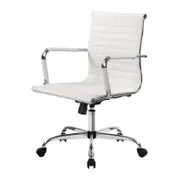 Artiss White Eames Replica Mid Back Office Chair