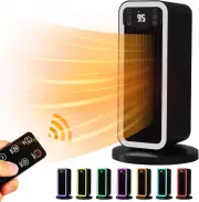 1500W PTC Space Heater with ECO Thermostat, Remote, Timer & Safety Features