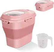 Cereal Rice Food Storage Container Collapsible Dispenser Bin Airtight Pantry