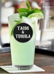 Drinking (Tacos & Tequila) - 16oz Pint Mixing Glass Pub Barware Margarita Liquor