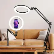 Ring Light with Overhead Phone Mount, Selfie Ring Light with Stand and Phone ...
