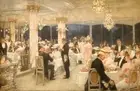 Henri Gervex - Un soir de grand prix au pavillon d'Armenonville Poster Canvas Mo