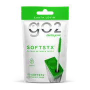GO2 Dentagenie Softstx - Cleans between Teeth. Earth Lovin'. Minty flavour. 50 Softstx, 1 Hygienic Case for convenience on-the-go
