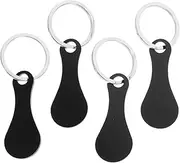 Angoily 4Pcs Lightweight Portable Trolley Tokens Key Rings Convenient Keychain for Shopping Carts Easy to Use Shopping Token Holders Present for Families and Friends