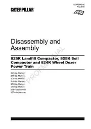 Caterpillar Cat 826K 825K Compactor Power Train Disassembly Assem Service Manual