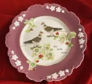 Anthropologie Lou Rota Drum Fish Plate 12 Days of Christmas 2 Two Turtle Doves