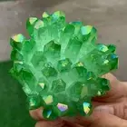 370G New Find green PhantomQuartz Crystal Cluster MineralSpecimen