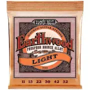 Ernie Ball 2148 Earthwood Phosphor Bronze Light 11-52 Acoustic Guitar Strings
