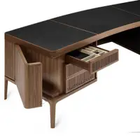 在飛比找ETMall東森購物網優惠-黑胡桃木書桌椅子實木老板桌辦公桌北歐寫字桌子現代簡約大氣收納