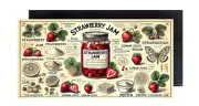 Strawberry Jam FRIDGE MAGNET sign advertisement (2 x 4 inches, wood)