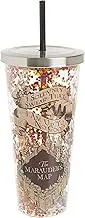 Spoontiques - Harry Potter Tumbler - Solemnly Swear Glitter Cup with Straw - 20 oz - Acrylic - Multicolored