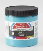 Speedball Acrylic Screen Printing Ink 8-Ounce Peacock Blue