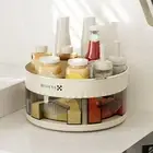 Round 360° Rotating Storage Tray Plastic Spice Storage Rack for Home