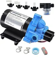 [Yeehemes] Water Diaphragm Pump, 12V DC, 4.0 GPM Flow, 70 PSI Rated Pressure (40-100 PSI Adjustable)