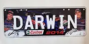 Castrol Signed Number Plate Supercars Darwin 2014 Chaz Mostert Mark Winterbottom