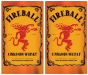 LOGO Fireball Whisky Edible Cupcake Toppers Icing Sheet CAKE Alcahol