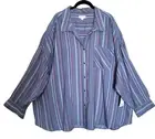 Westbound NWT Loose Longer Back Rounded Hem Top Plus 3X Sandwashed Blue Mauve