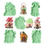 5 Pattern Fairy Tale House Shape Silicone Fondant Mold Pumpkin House Sugarcraft