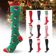 Unisex Pair Christmas Compression Socks 15-20mmHg Graduated Support Stockings