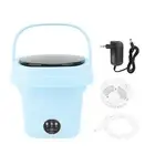 H (Blue EU Plug)Portable Washing Machine 6L 36W Foldable IPX4 Waterproof Mini