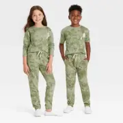 Kids' Jogger Pants - Cat & Jack - Elastic, Flexible Waist Band - Army Green - XL