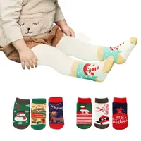 在飛比找momo購物網優惠-【JoyNa】3雙入-聖誕童襪 耶誕襪 加厚款耶誕禮物襪子(