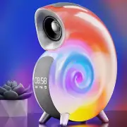 Color LED White Noise Alarm Clock Snail Shaped Music Speaker