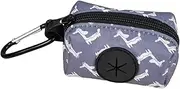 Leefasy Dog Poop Bag Holder Pickup Bag Carrier Portable Dog Waste Bag Holder for Leash for Running Camping Walking Parking Outdoor, Grey