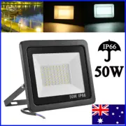 LED Floodlight Outside Light 50W Watt Security Flood Lights Outdoor Garden Lamp