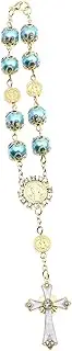 [Yardenfun] 1pc Glass Pearl Bracelet Muslim Pearl Bracelets Glass Bangles England Charm Braclets Beaded Rosary Bracelet Alloy Bracelet Cross Rosary Bracelet Catholic Bracelet Cross