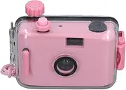 Reloadable 35mm Analog Film Camera, 35mm Reusable Film Camera, Coated Improved Lens with Waterproof Case for Snorkeling with Shutter Speed 1/100s F/9 28MM Lens (Light Pink)