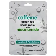 mCaffeine Green Tea Sheet Mask with Niacinamide For Unisex 0.7 oz Mask